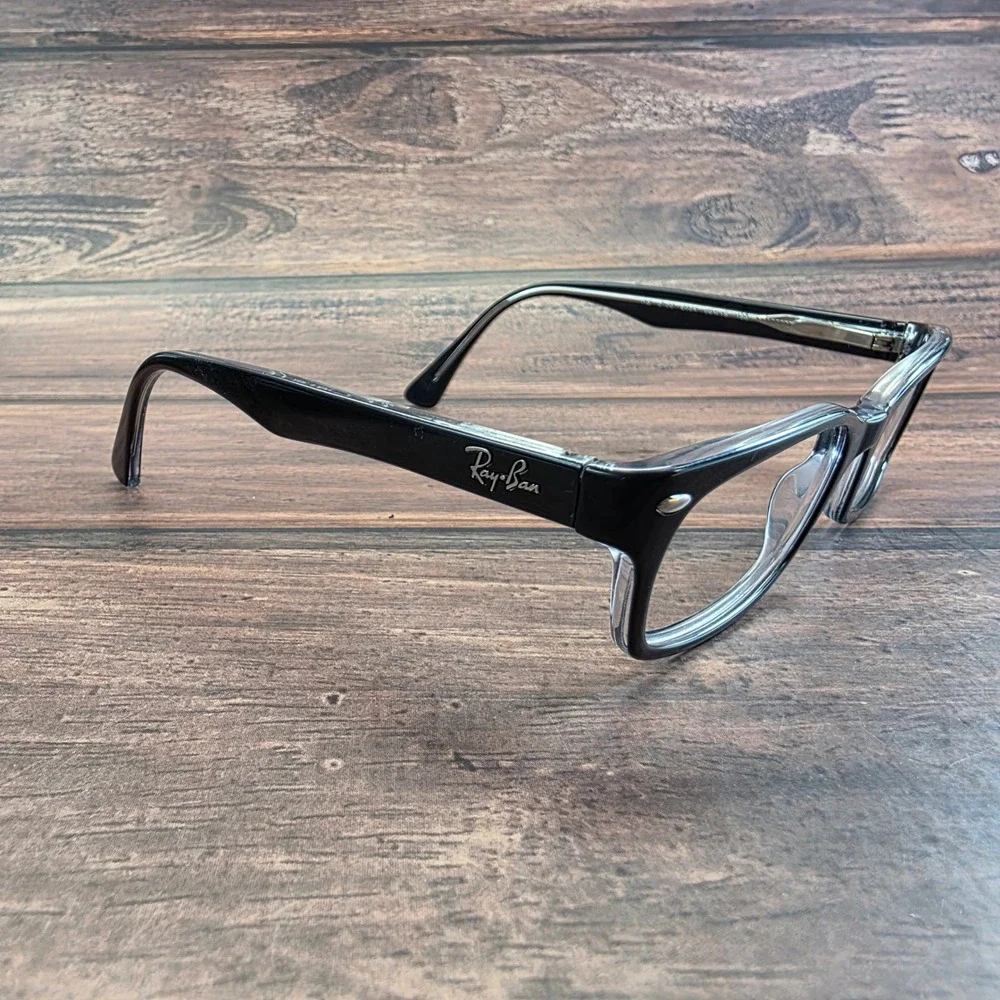 Ray-Ban RB 5150 2034 Black‎ Clear Rectangular Eyeglasses Frames 50-19-135